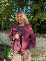 Wine Gold Buttoned Jacket Vanessa