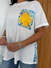 White Mediterranean Sunshine Tee Brianna