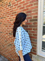 Blue Polka Dot Sweatshirt Dakota