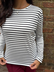 Monochrome Striped Super Soft Round Neck