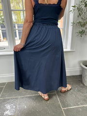 Navy Maxi Skirt Everly