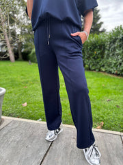 Navy Seam Front Joggers