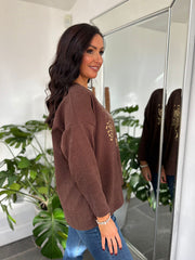 Chocolate Tree of Life Ribbed Sweatshirt Brooke