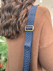 Navy Fluffy Tote Bag