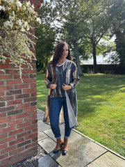 Denim Brushstroke Shimmer Cardigan Freya