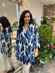 Blue Patterned Tunic Gloria
