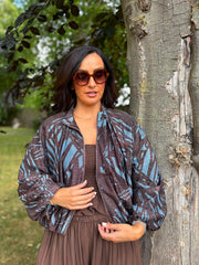 Chocolate Shimmer Patterned Jacket Sadie