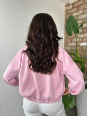 Pink Faux Suede Buttoned Jacket Pixie