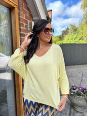 Lemon Soft Fine Knit Doreen