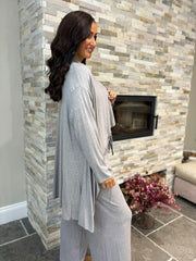 Grey Waterfall Cardi Juliet