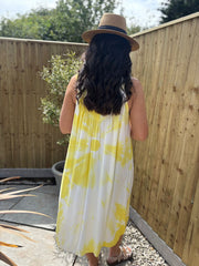 Yellow Tie Dye Dress Krystal