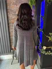 Silver Shimmer Diamante Dress Hazel