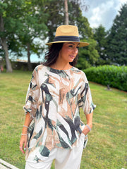 Stone Leaf Sketch Top Maggie