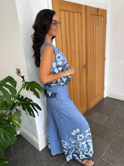 Denim Floral Top Natasha