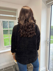 Black Rope Detail Roll Neck Jumper Kim