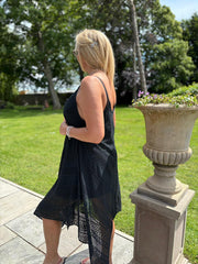 Black Chevron Lace Dress Haven