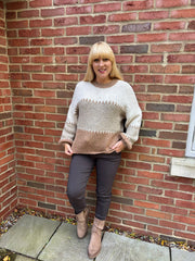 Camel Block Stitch Jumper Edie