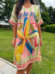 Mojito Striped Shimmer Dress Nicole