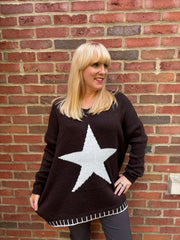 Chocolate Star Knit Evelyn