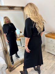 Black Soft Knit Dress Emily