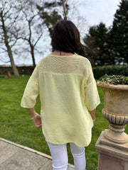 Lemon Boho Daisy Bubble Cotton Top Skye