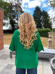 Green Reverse Seam Knit Georgina