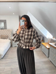 Chocolate Check Zip Jacket Remi