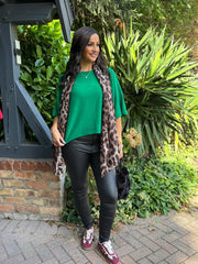 Green Reverse Seam Round Neck Diana