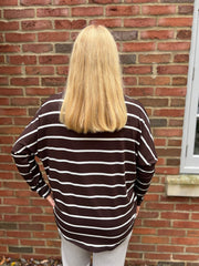 Chocolate Striped Top Annie