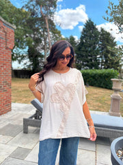 Stone Embroidered Floral Top Frankie