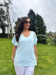 Light Blue Net Side Panel Top Willow