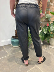 Black Coated Trousers Sasha