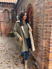 Khaki Longline Trench Coat