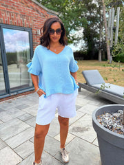 Light Blue Cotton Top Kimberly