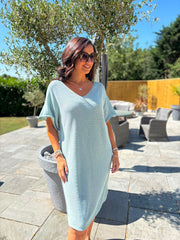 Sage Fine Knit Dress Orla