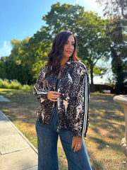 Black Leopard Stripe Jacket Jordan