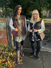 Khaki Brushed Animal Tunic Gloria