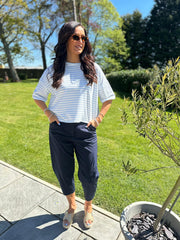 Light Blue Stripe Top Katie