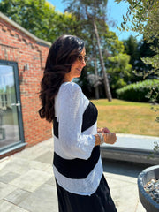 White Striped Knit Rita