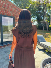Chocolate Top & Skirt Set Daniella