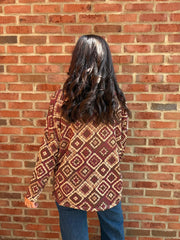 Wine Diamond Shimmer Top Freya