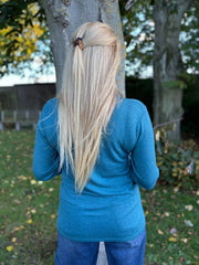 Teal Soft Roll Neck Top Kimmy