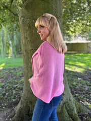 Pink Knitted Wrap Jumper Nell