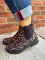 Leopard Chelsea Style Wellie Boots
