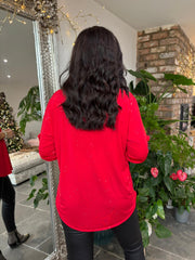 Red Sparkle Blouse Gloria