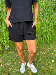 Black Soft Towelling Set Adriana