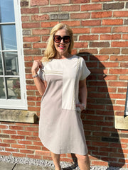 Stone Stripe Block Panel Dress Jaz