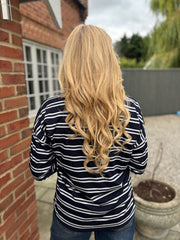 Navy Striped Top Pria