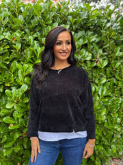 Black Chenille Sweatshirt Skye