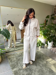 Stone Drawstring Co-Ord Skylar